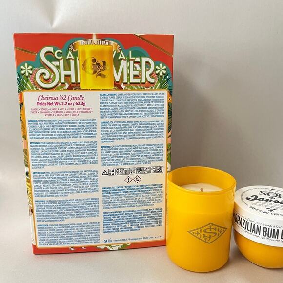 New Sol De Janeiro Brazilian Bum Bum Cheirosa 62 Cream & Candle Set - Picture 4 of 6
